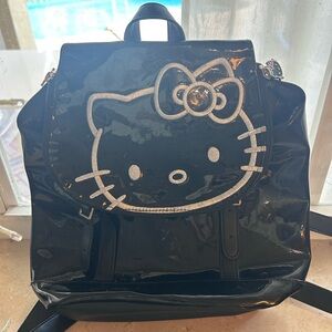 Hello Kitty Glossy Black Backpack